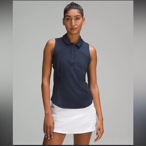 Lululemon Quick-Drying Sleeveless Polo Shirt Size S
Mineral Blue